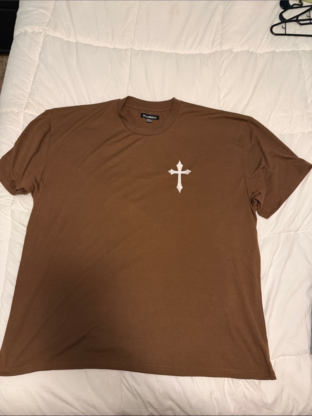 Brown Cross Graphic Tee - Unbranded